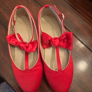 Janie and jack size 1 red shoes (worn twice)